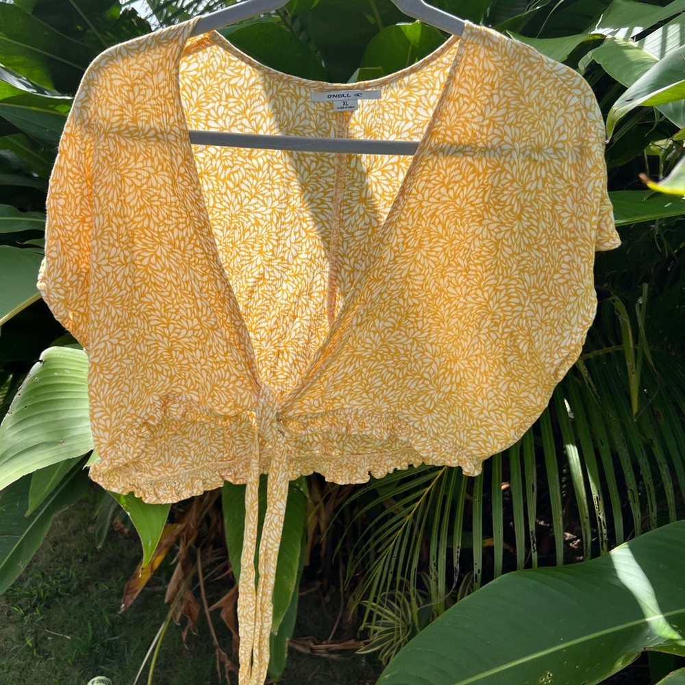 Yellow Floral Women's Top
